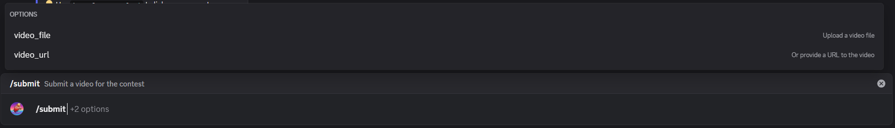 Submission options modal